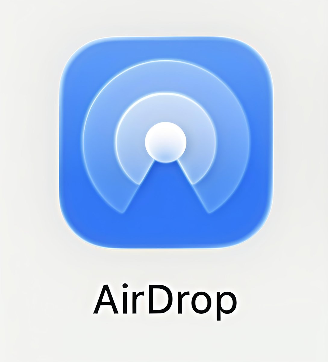 iOS 26 Beta 5 brings new AirDrop icon 

Old vs New
