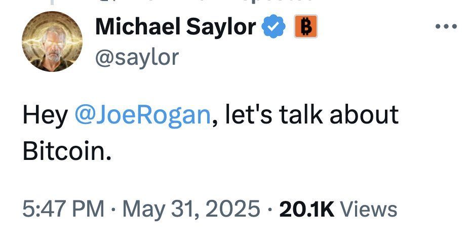 Who else wants to see Michael Saylor on the Joe Rogan podcast? 🙋‍♂️
