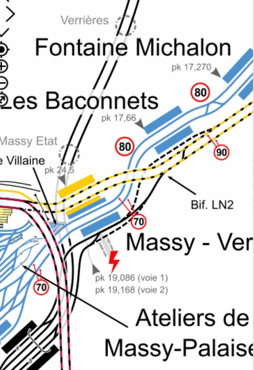Grâce a Carto Metro on peut voir qu'elle sera a l'avenir, l'aspect du raccordement LGVA/GCS entre Massy et Antony. <a href="/RERB/">RER B</a> et <a href="/RERC_SNCF/">RER C</a> étant fermé a cet endroit durant l'été dans le cadre de la transformation de ce raccordement.

#rerb #SNCF #RATP