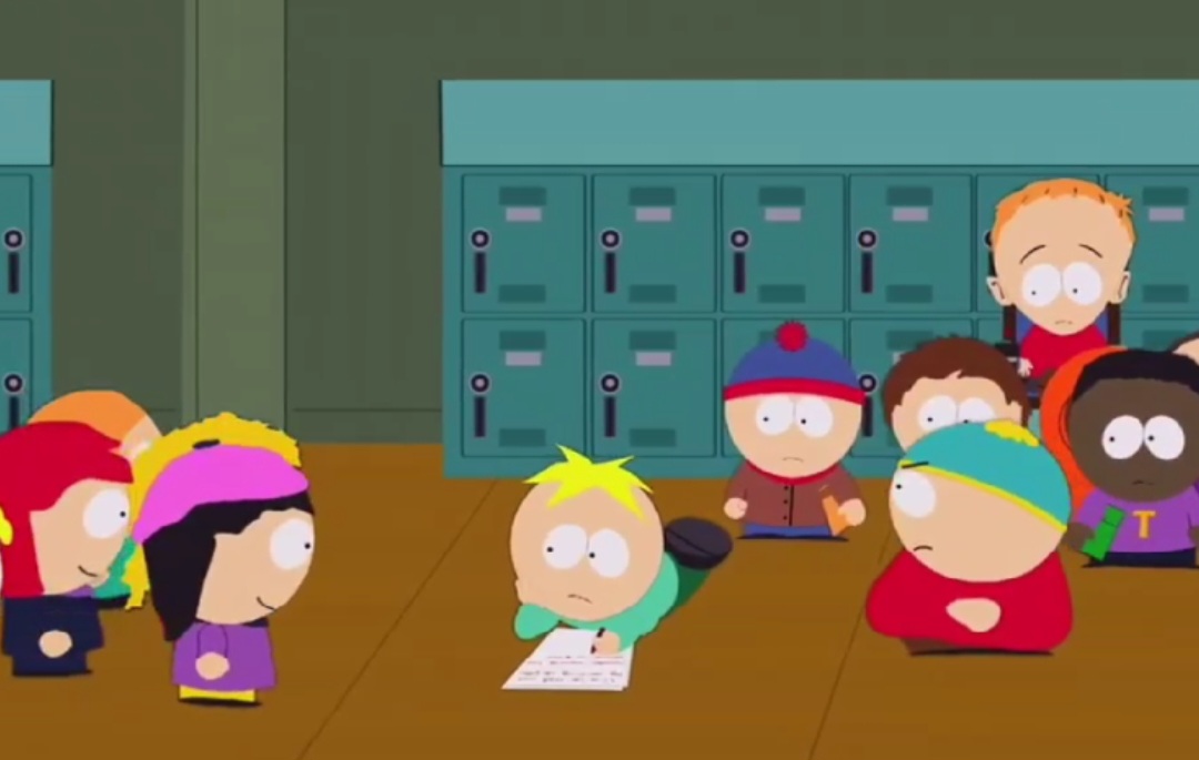 why was this idiot laying in the middle of the hallway to do homework anyways