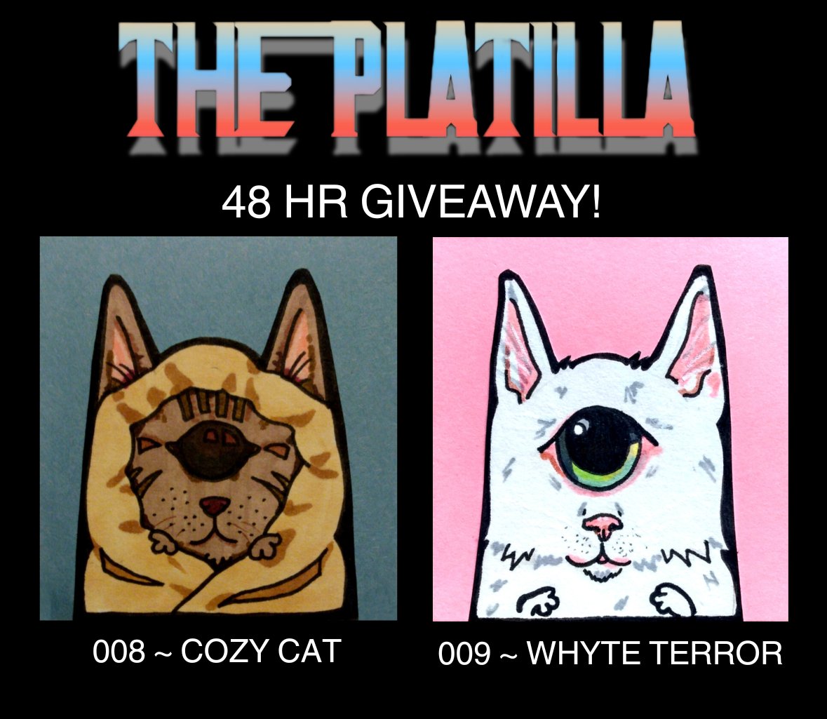 nellclove-MOTHER OF PLATS!-VWC (@nellclove) on Twitter photo 🚨🙀48 HOUR GIVEAWAY IS LIVE!🙀🚨
2/4 of the cat PLAT!s need adoption -
the Cozy Kitty <a href="/ItsAlwaysGM/">Good Morning!</a> & the Whyte Terror
have been waiting for a good wallet to call home 🥹
It's easy! From now until 2PM EST Thursday, Aug 7th ~
Reply to this tweet with which #PLAT! you'd like to 🚨🙀48 HOUR GIVEAWAY IS LIVE!🙀🚨
2/4 of the cat PLAT!s need adoption -
the Cozy Kitty <a href="/ItsAlwaysGM/">Good Morning!</a> & the Whyte Terror
have been waiting for a good wallet to call home 🥹
It's easy! From now until 2PM EST Thursday, Aug 7th ~
Reply to this tweet with which #PLAT! you'd like to