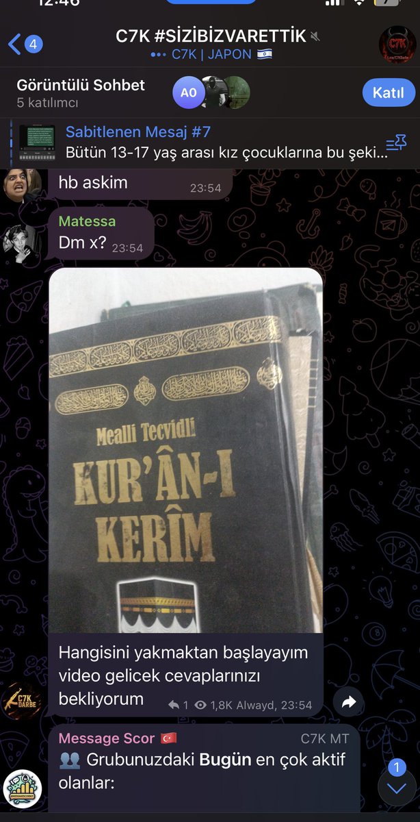 Türk'ün Zaferi (@t_zaferi2) on Twitter photo 🚨 ACİL İHBAR | Kedilere işkence ederek öldürdükleri videoları 'c31k' dedikleri gruplarda paylaşıyolar.
🚨 Ormanlarımızı yaktıkları itiraf ve kanıt videolarını paylaşıyolar.
🚨 Kuran-ı Kerim yaktıkları videoları paylaşıyolar.
c31k: 'TC DEVLETİ BİZİ BULAMIYOR'
<a href="/AliYerlikaya/">Ali Yerlikaya</a> 🚨 ACİL İHBAR | Kedilere işkence ederek öldürdükleri videoları 'c31k' dedikleri gruplarda paylaşıyolar.
🚨 Ormanlarımızı yaktıkları itiraf ve kanıt videolarını paylaşıyolar.
🚨 Kuran-ı Kerim yaktıkları videoları paylaşıyolar.
c31k: 'TC DEVLETİ BİZİ BULAMIYOR'
<a href="/AliYerlikaya/">Ali Yerlikaya</a>