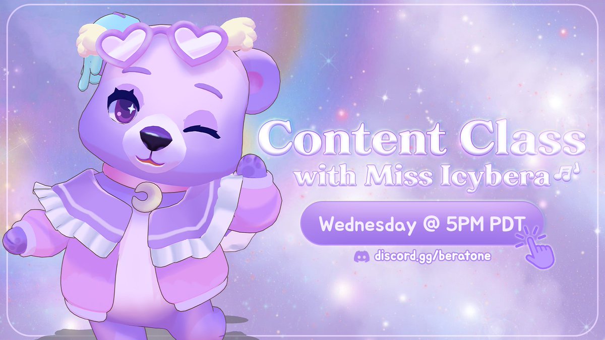 BeraTone (@beratonegame) on Twitter photo Class is in session with Miss <a href="/icygobrrr/">icybear β‘ π»πΆ</a> π»πΆ
She will be teaching the community tips and tricks for creating content with their BeraToners for streams, memes, and more!
β¬οΈ RSVP for tomorrow's session @ 5PM PDT Class is in session with Miss <a href="/icygobrrr/">icybear β‘ π»πΆ</a> π»πΆ
She will be teaching the community tips and tricks for creating content with their BeraToners for streams, memes, and more!
β¬οΈ RSVP for tomorrow's session @ 5PM PDT