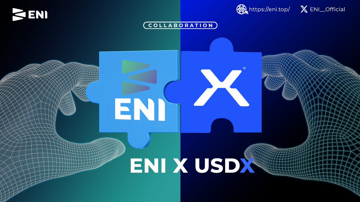 🔗 #ENI x #USDX: Synergy in Motion

We’re excited to announce our latest collaboration with <a href="/Token_USDx/">USDx</a> — unlocking new possibilities in the stablecoin space. From puzzle pieces to powerful partnerships, the vision is aligned: scalability, stability, and seamless user experience.