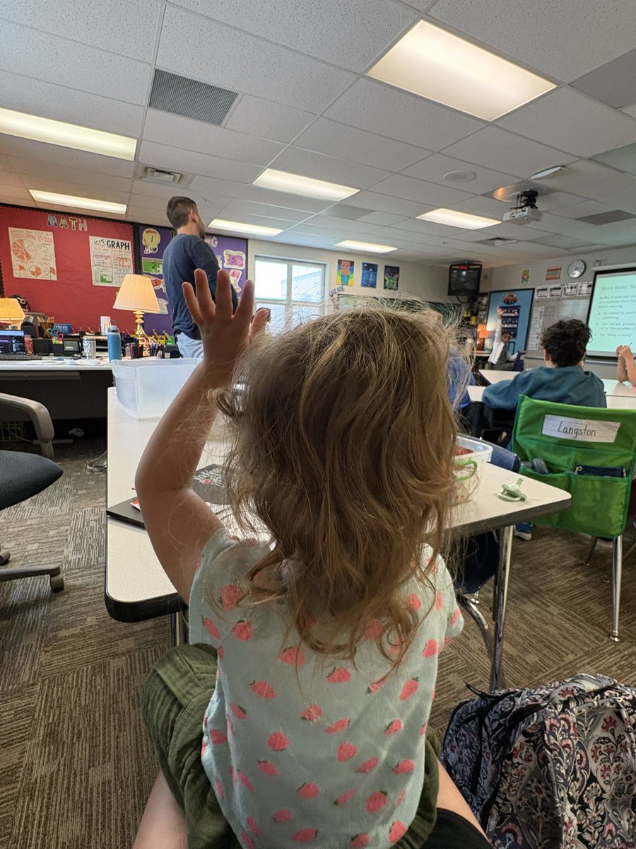 We had a special guest visitor today: My 2 year old niece! She’s already saying she loved school!