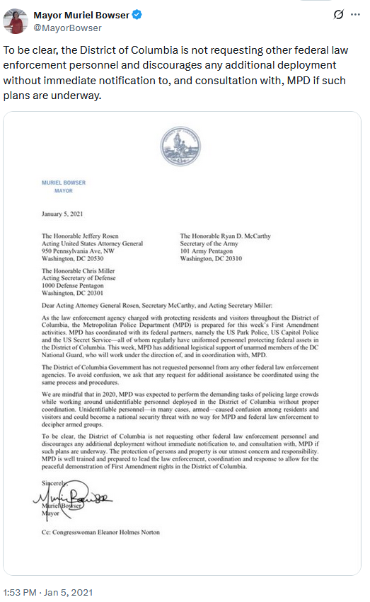 The Edison Zero (@edisonzeroevent) on Twitter photo <a href="/elonmusk/">Elon Musk</a> <a href="/DOGE/">Department of Government Efficiency</a> D.C. Mayor Bowser fun fact: one of the pieces of evidence that proved Trump intended to have a peaceful J6 rally was a J5th letter written by Mayor Bowser to Trump's lawyer and Acting Sec Def declining Trump's offer for the National Guard to be present. Kash Patel used the letter <a href="/elonmusk/">Elon Musk</a> <a href="/DOGE/">Department of Government Efficiency</a> D.C. Mayor Bowser fun fact: one of the pieces of evidence that proved Trump intended to have a peaceful J6 rally was a J5th letter written by Mayor Bowser to Trump's lawyer and Acting Sec Def declining Trump's offer for the National Guard to be present. Kash Patel used the letter