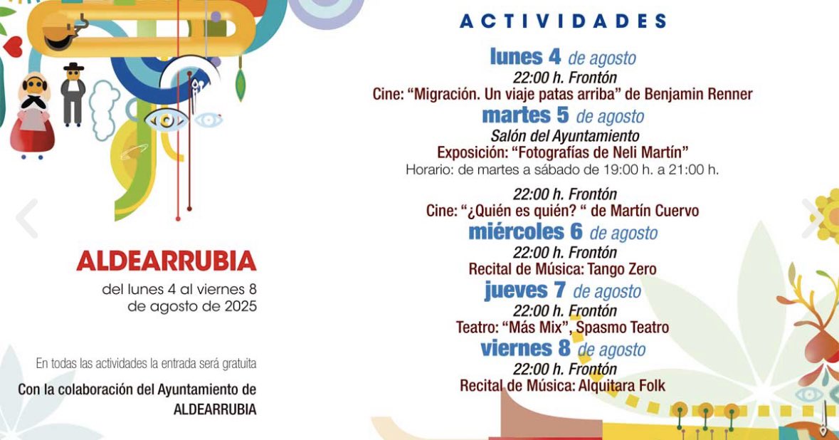 Jueves 7 de agosto a las 22:00
#Aldearrubia #Salamanca
“Más MIX” en el frontón.