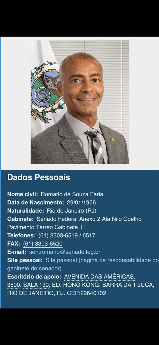 Celinha - ES / RJ 🦋 (@reginacls57yah1) on Twitter photo Cariocas
Pressionem Romário a honrar seu voto.
Cobre dele a assinatura do impeachment de Moraes.
Vamos lotar a cx de E-mail dele.
Bora trabalhar, gente...
E-mail - sen.romario@senado.leg.br Cariocas
Pressionem Romário a honrar seu voto.
Cobre dele a assinatura do impeachment de Moraes.
Vamos lotar a cx de E-mail dele.
Bora trabalhar, gente...
E-mail - sen.romario@senado.leg.br