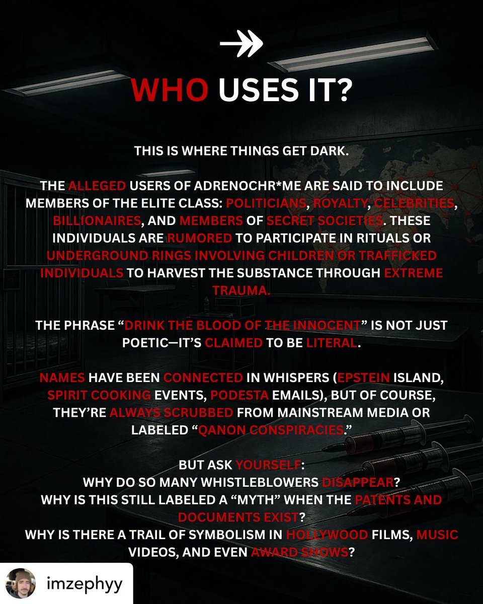 johnnyorescue's tweet image. #UnplugFromTheMatrix
#AdrenochromeDecoded
#MicrosoftAgenda
#GoogleChromeTruth
#HiddenInTech
#BreakTheMatrix
#WakeUpNow
#TheBlueprint
#ZephMentality
#DigitalPrison
#SpiritualWarfare
#TheyToldYou
#SymbolismIsTheLanguage
#mindcontroldecoded