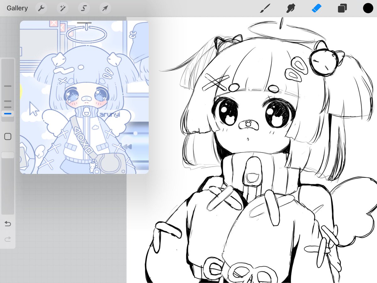 When you love the sketch just a bit more than the official line art. . . 🩵