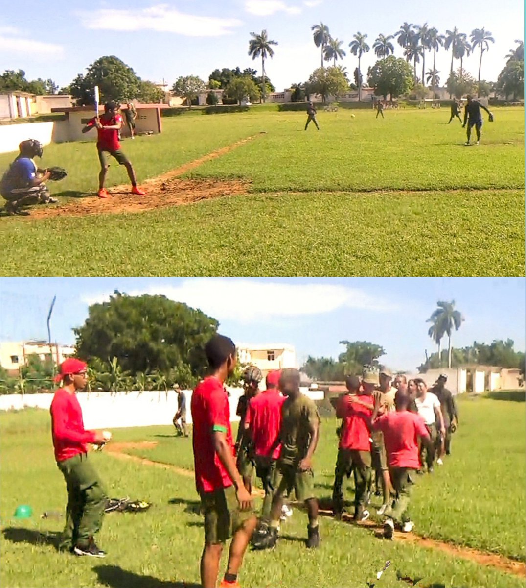 ‼️La alegría y la festividad continúan en el Festival Deportivo del Estado Mayor del Ejército Occidental . En un encuentro lleno de emoción,la Unidad de Aseguramiento se enfrentó a la Unidad de Comunicaciones en el sofbol,llevándose la victoria de 16 carreras por 1. 

#FARCuba