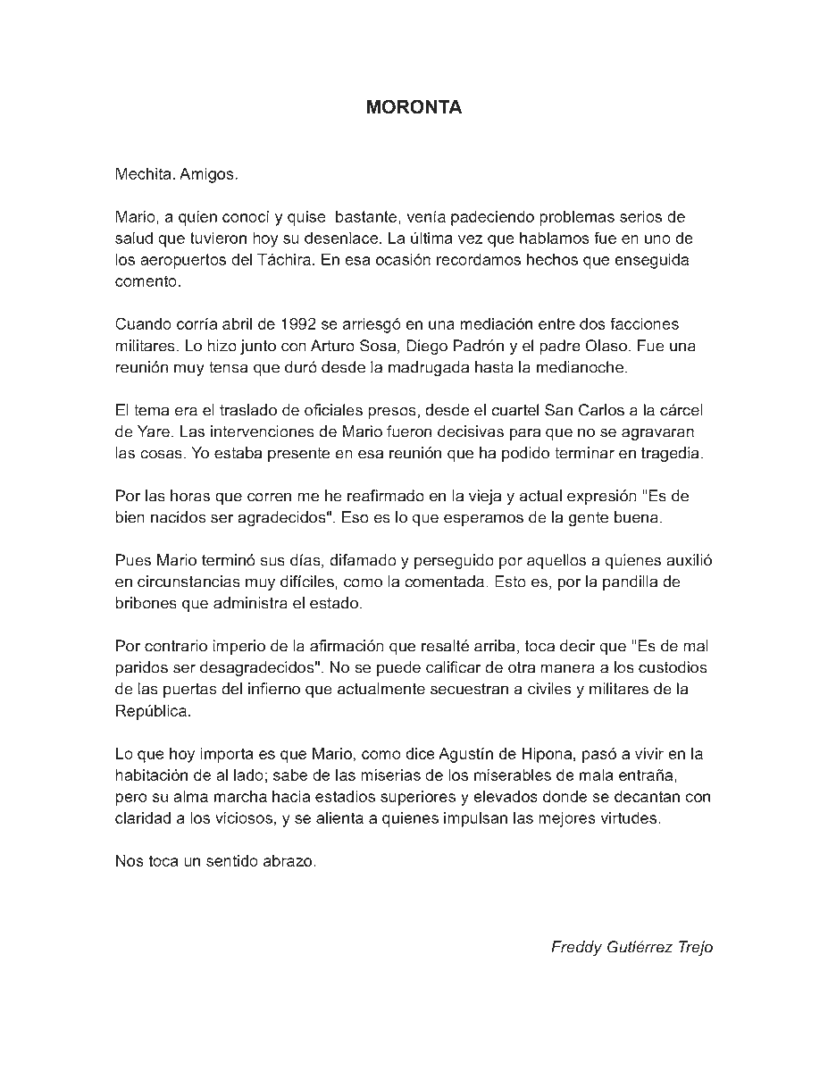 Mario Moronta. 

#Venezuela