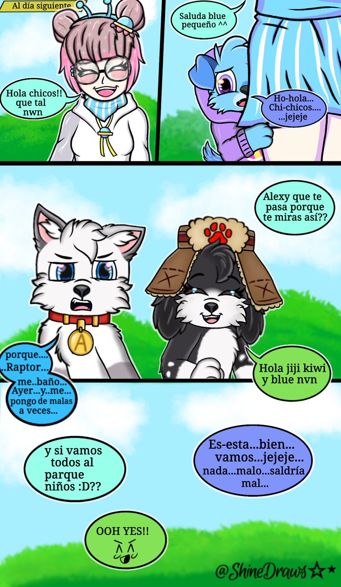 💙🤍🥝⚞ hola kiwi y blue ⚟🥝🤍💙
#LosInfumables #comisDeShine #ocart #losSiempreSucios

~los niños van al parque también y jugar xd🪁🌾🥏
(Parte 5)