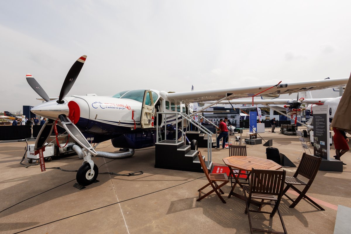 Cessna's tweet photo. #LABACE2025 is off to an amazing start 🇧🇷
Check out our legendary aircraft lineup on site at booth SD08.
#cessna https://t.co/ochDE80eOm