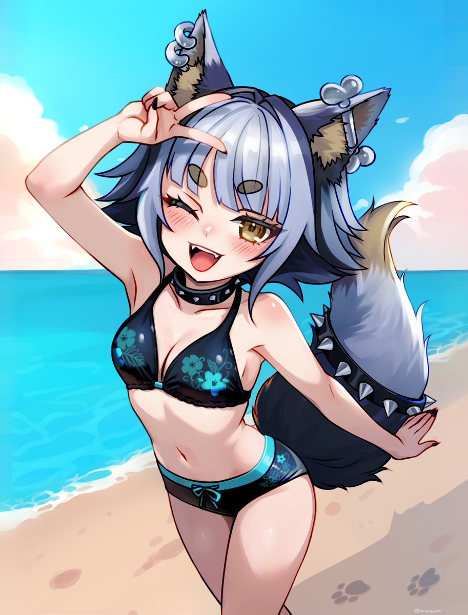 Summer heat  🏖️

୧(＾ 〰 ＾)୨ <a href="/junoscape/">Juno ✨🦴</a> ☀️

#junoscape  #VTuber