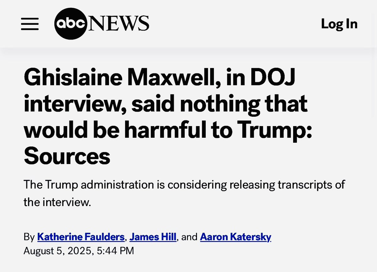 What a surprise. She interviews with Trump’s former criminal defense lawyer who moved her to a cushy Club Fed right after it was over, and it just so happens she did not say anything bad about the person who is in complete control of her life right now. Amazing!