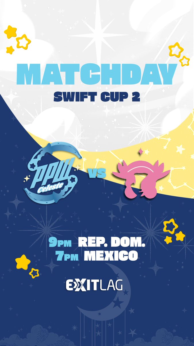 Plátano Power (@ppwesports) on Twitter photo 🌟 ¡Celeste Regresa a la Swift Cup!🌟
Hoy nuestro equipo Celeste se enfrenta a <a href="/musasesportsfem/">MUSAS Esports Femenil Universitario</a> en la SwfitCup 2💫
No habra stream, pero el juego será a estas horas💙
🕘 7PM 🇲🇽
🕘 8PM 🇨🇴
🕘 9PM 🇩🇴
#SwiftCup2 🌟 ¡Celeste Regresa a la Swift Cup!🌟
Hoy nuestro equipo Celeste se enfrenta a <a href="/musasesportsfem/">MUSAS Esports Femenil Universitario</a> en la SwfitCup 2💫
No habra stream, pero el juego será a estas horas💙
🕘 7PM 🇲🇽
🕘 8PM 🇨🇴
🕘 9PM 🇩🇴
#SwiftCup2