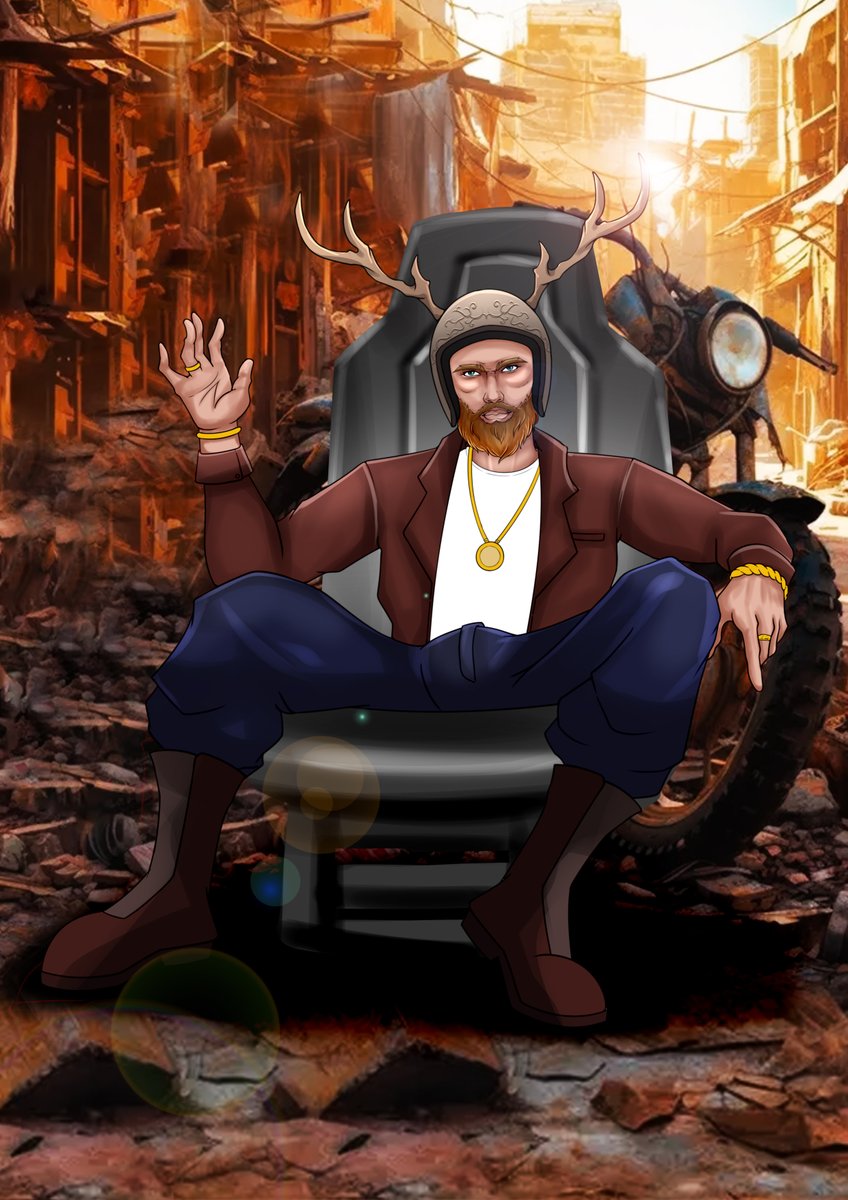 ella_art0's tweet photo. King of the Wreckage👑
Art by me | Commission piece
#OCArt #OriginalCharacter #CharacterDesign #DigitalArt #PostApocalyptic
#MaleOC #AnimeStyle #ApocalypseVibes #BadassArt #DripArt
#AntlerCrown #KingVibes #AlphaEnergy #WastelandStyle #Survivor
#StylishAF #CoolCharacter #DopeArt https://t.co/zVs0b3TzBJ
