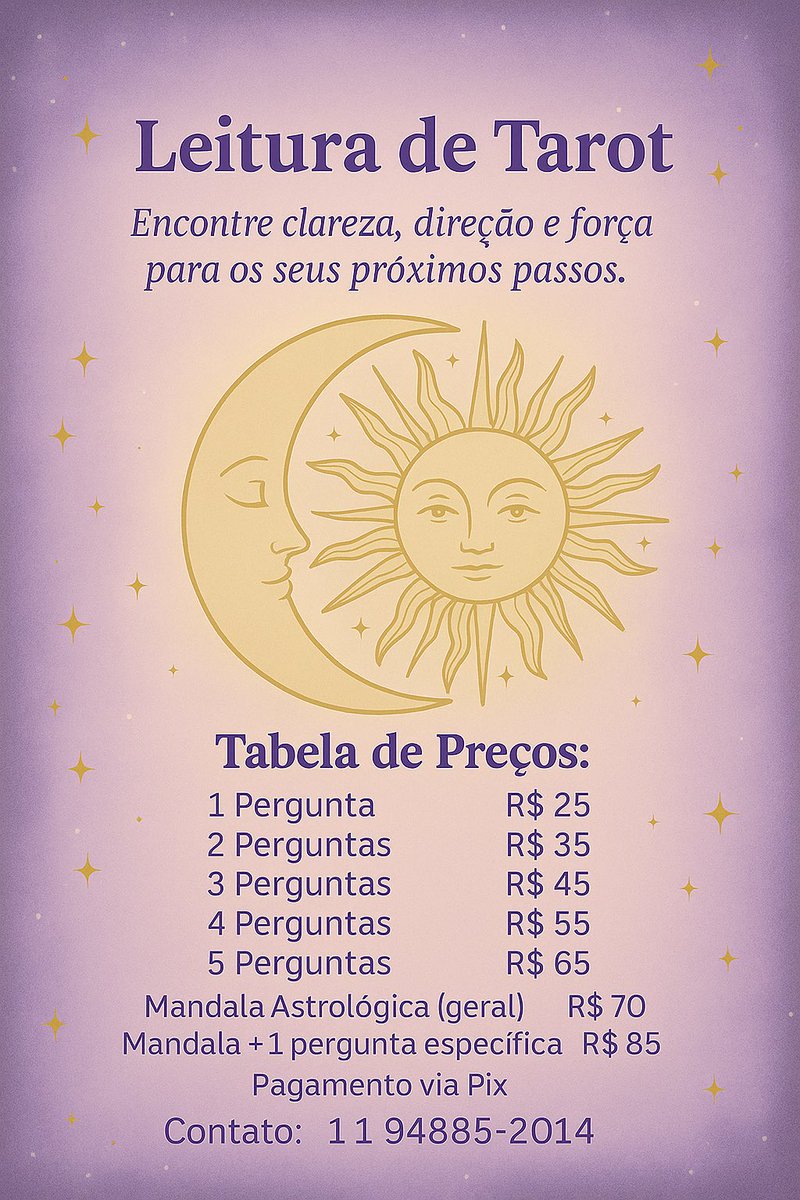 luismoll's tweet photo. Consultas on-line pelo WhatsApp (vídeo, foto e áudios)

#tarot 
#taro https://t.co/Q3DrZLPsmH