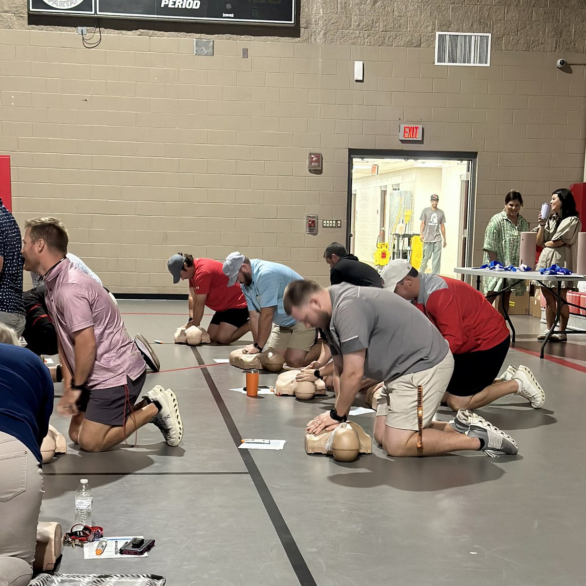 Gearing up #andthensome as our Health Services nursing staff teach CPR- Stop the Bleed, Epipen, and share other safety information with faculty and staff! School nurses are excited for the school year and can’t wait to greet students on Thursday! #ExpectMoreAchieveMore
