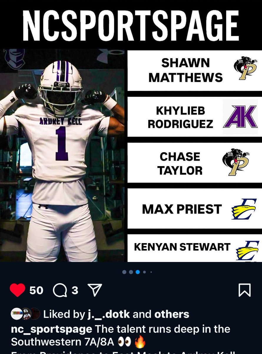 Kenyan Stewart (2026) (@stewartkenyan) on Twitter photo Thanks For The Shout Out #NcSportsPage I made the southwest 7a/8a top players list 📈
<a href="/butlerbulldogs/">Butler Bulldogs Football</a> <a href="/JustCoachHales/">Brian Hales</a>
<a href="/theobserver/">The Charlotte Observer</a> Thanks For The Shout Out #NcSportsPage I made the southwest 7a/8a top players list 📈
<a href="/butlerbulldogs/">Butler Bulldogs Football</a> <a href="/JustCoachHales/">Brian Hales</a>
<a href="/theobserver/">The Charlotte Observer</a>