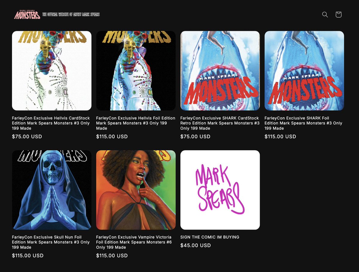 I have my leftover FarleyCon exclusives (only 199 made of each) drop just now on my website. Want to make sure to give a chance to those who couldn't make it. Hurry, they won't last long though. markspears.store or markspearsmonsters.com. #markspearsmonsters #exclusives