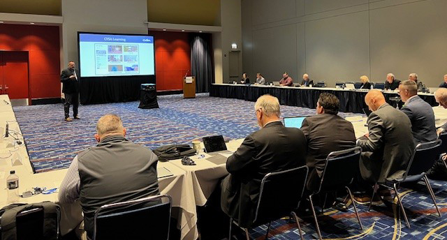 CVSA Director of Enforcement Programs Jake Elovirta delivered presentations on CMV enforcement and  CVSA's learning portal to attendees at IACP's Impaired Driving and Traffic Safety Conference in Chicago.