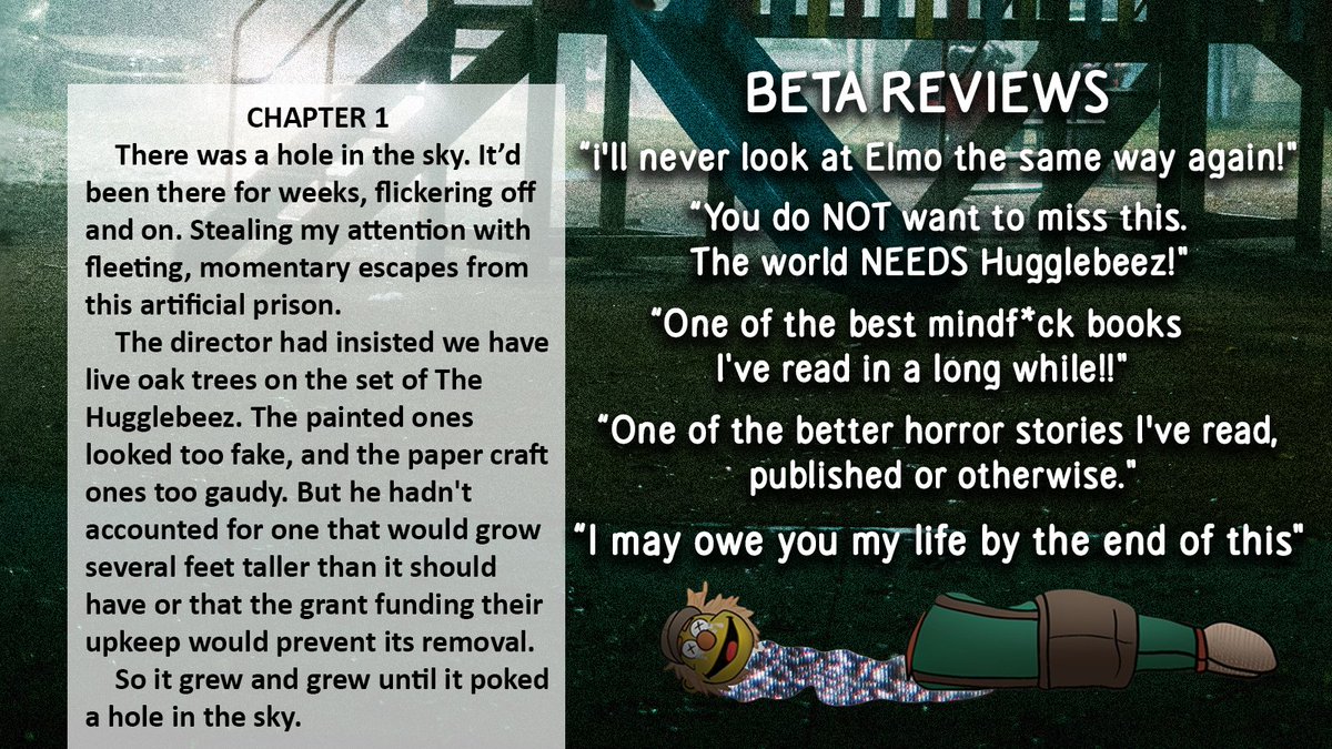ZTFairfax's tweet photo. House of Hollow x Don’t Hug Me I’m Scared

#editorsguide for THE HUGGLEBEEZ, an 80,000-word YA horror about a girl pulled into the world of a children’s TV show, where lovable puppets begin to unravel when faced with questions they were never meant to answer

#QuestPit #AG #YA #H https://t.co/aufc1ahtw1