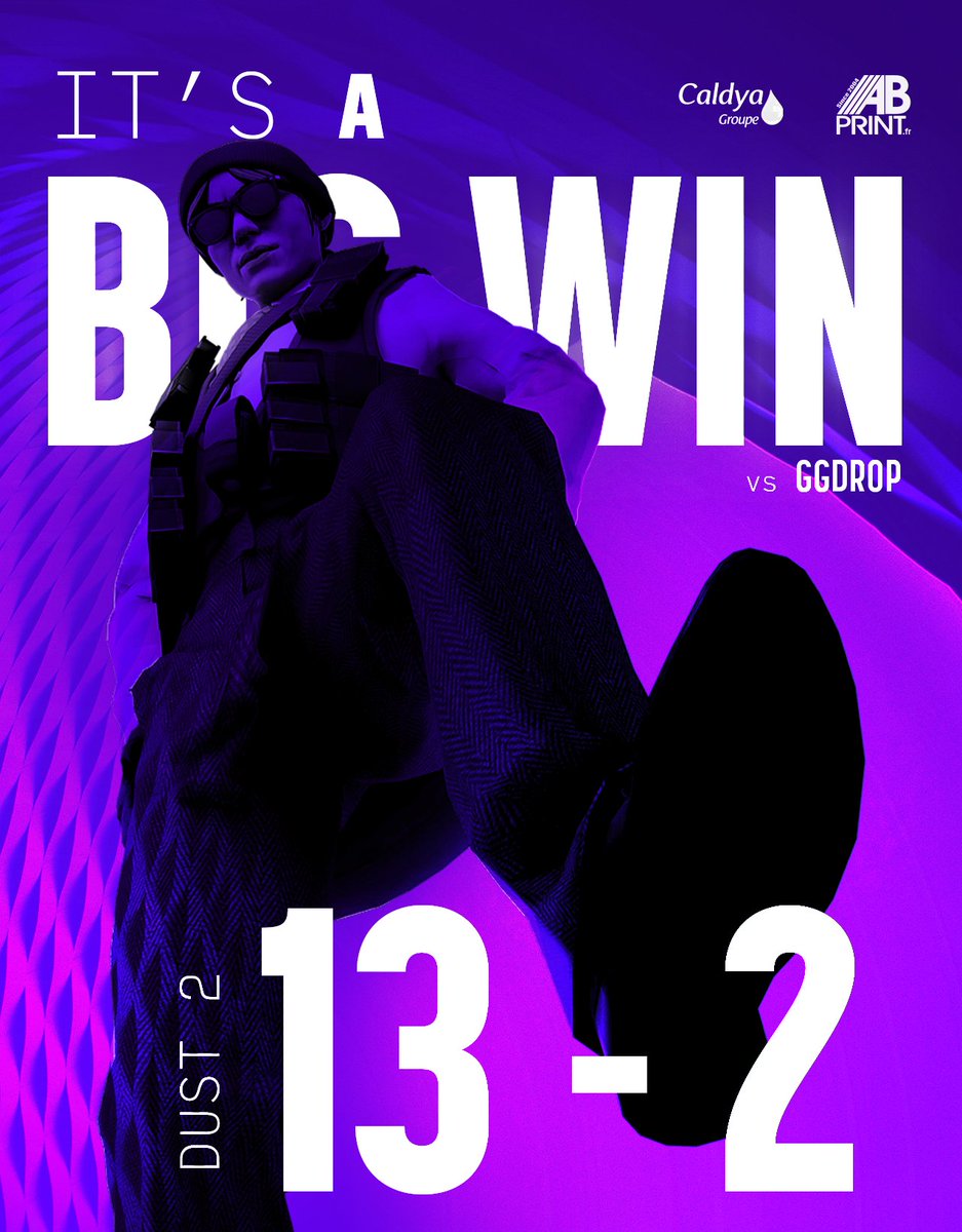 C'EST LA WIN !  🫡 

13-2, simple, efficace.

On se retrouve jeudi pour notre prochain match en ESEA Main contre Global Clan.

#CLAWIN💜