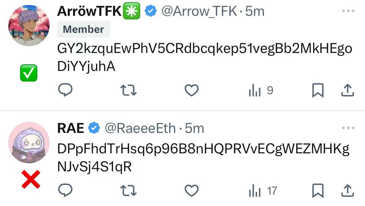 Member  ✅
Not member ❌