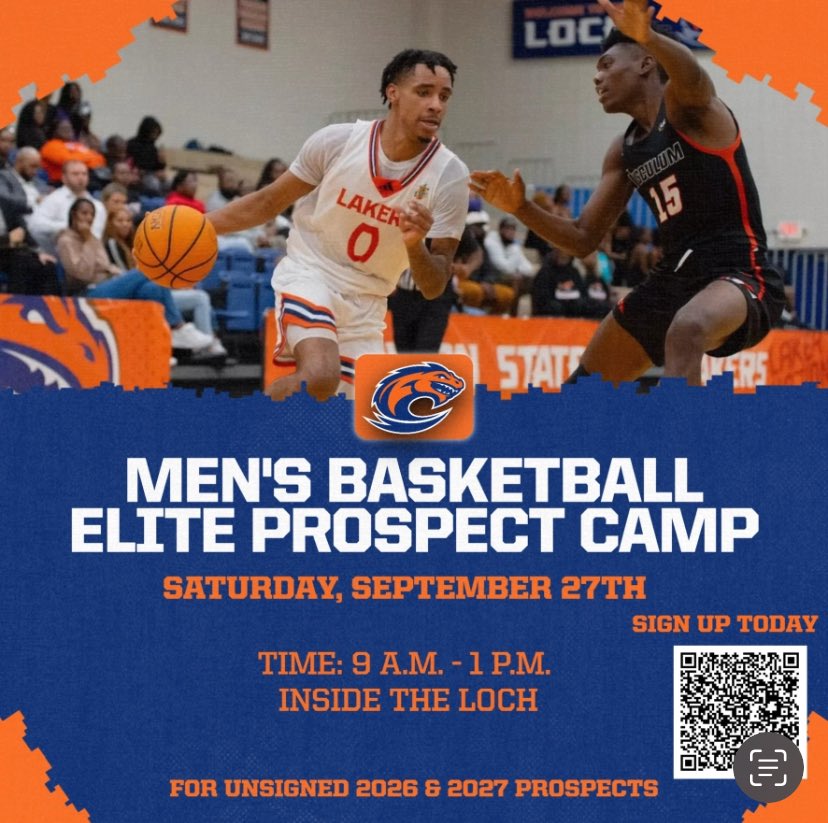 <a href="/kyleunruh/">Kyle Unruh</a> 🚨 <a href="/ClaytonStateMBB/">Clayton State Men's Basketball</a> Elite Camp🚨
🗓September 27th
⏰ 9am-1pm
📍 CSU Athletics Center

Register: secure.touchnet.com/C20568_ustores…