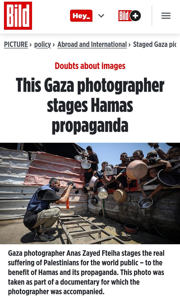 Hamasin propaganda

Saksalainen Bild tuo artikkelissaan esille, miten Gazassa toimivat journalistit lavastavat kuvia Hamasin propagandaa varten

Suomessa julkinen keskustelu tämän ilmiön suhteen on ollut melko hiljaista

Lähde alla