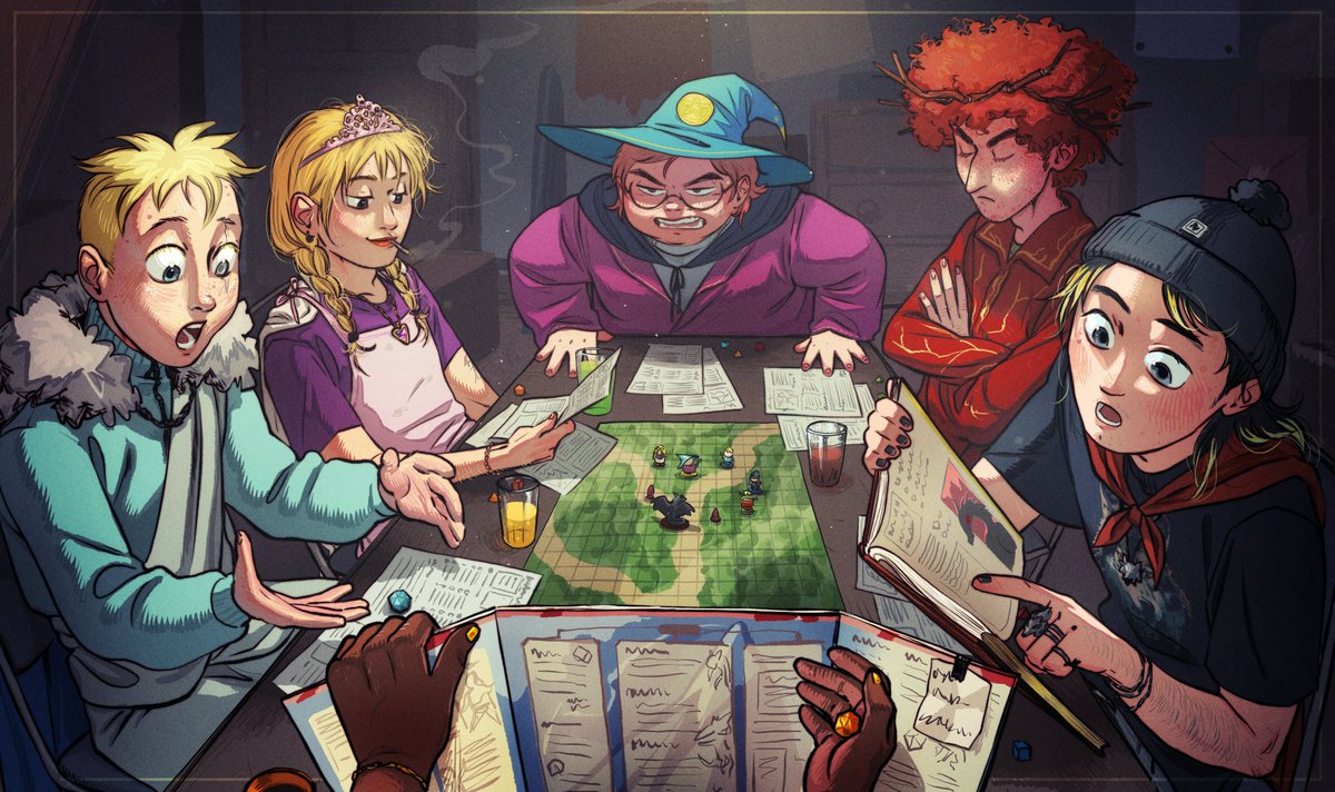 I've been thinking about them larping and playing dnd day in day out lately so i had to DO SMTH ABOUT IT
cartman used to DM but he was awful at it so they got nichole to DM instead!! (he left but got fomo after one session and came back)

#southpark