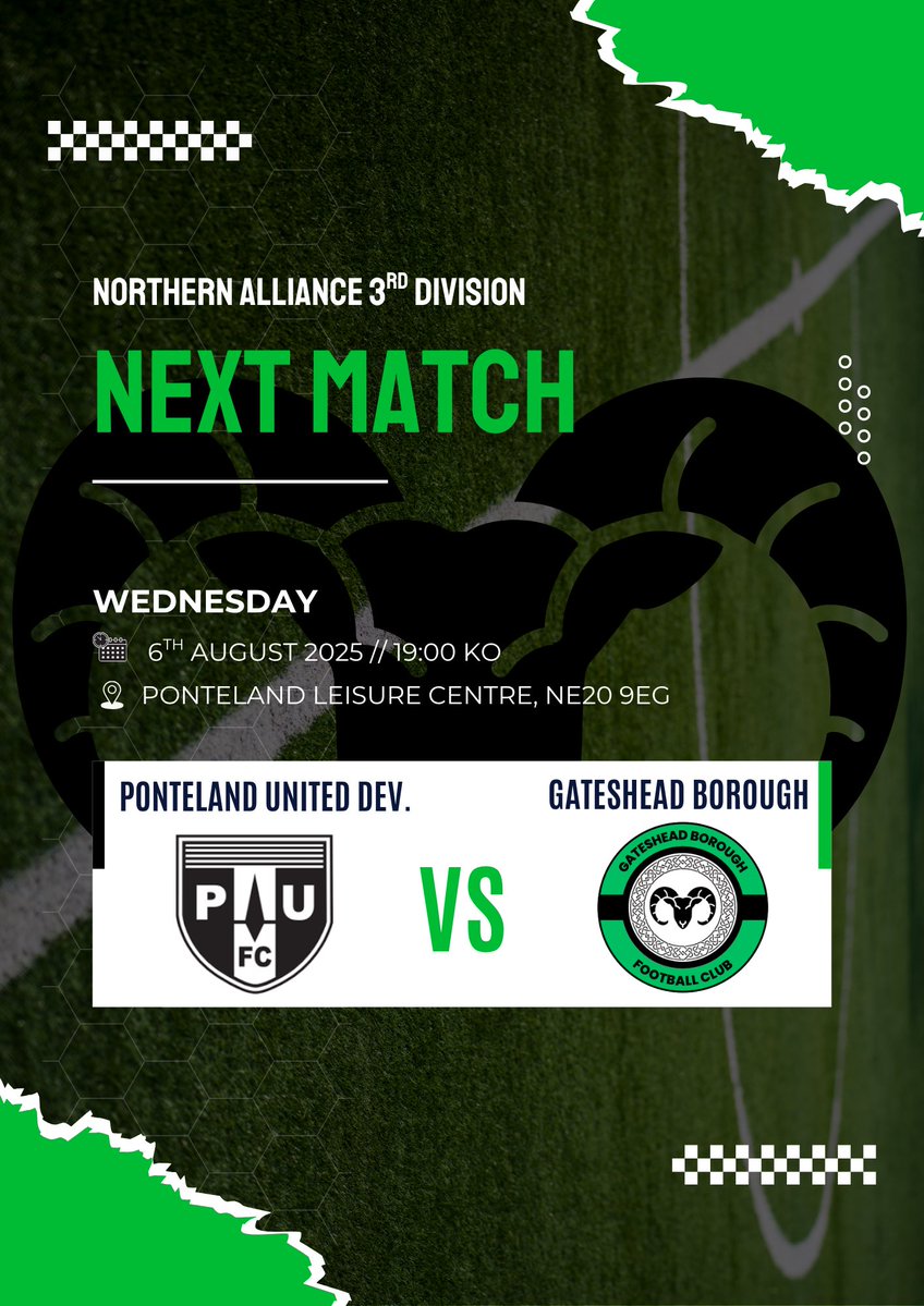 Gateshead Borough FC (@gatesheadborofc) on Twitter photo Looking for a big effort from the lads tomorrow night as we’re set to take on <a href="/pontelandutd/">Ponteland United</a> Development side in our first away game of the season. A few changes to the XI at the weekend will see more lads making their debut and looking to kickstart our season 🟢⚫️ Looking for a big effort from the lads tomorrow night as we’re set to take on <a href="/pontelandutd/">Ponteland United</a> Development side in our first away game of the season. A few changes to the XI at the weekend will see more lads making their debut and looking to kickstart our season 🟢⚫️