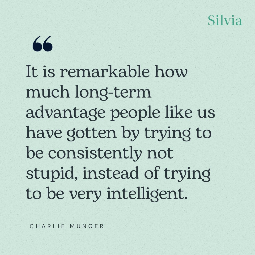 Another wise quote by one of the greats: Charlie Munger