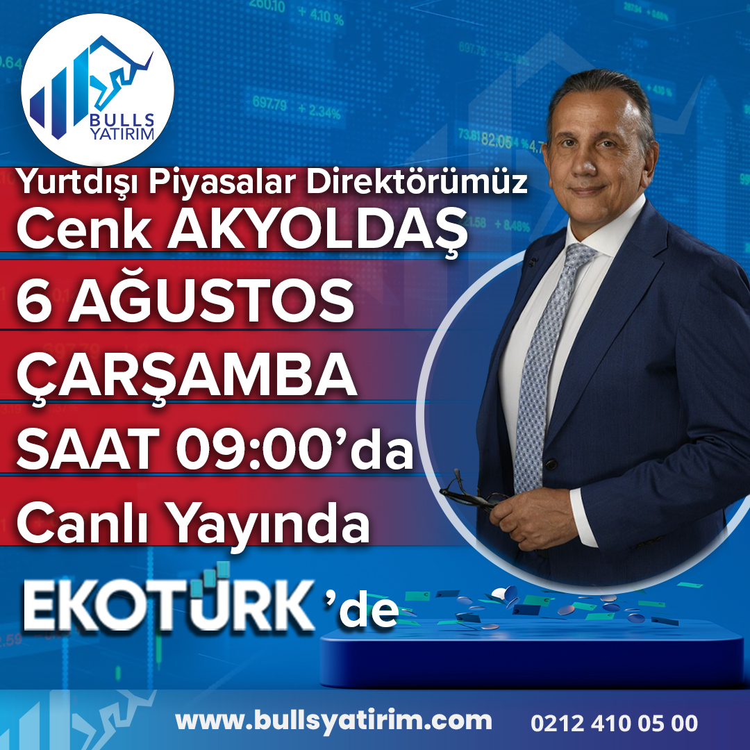 Bulls Yatırım (@bullsyatirim) on Twitter photo 📺 Bulls Yatırım EKOTÜRK Ekranlarında!
Bulls Yatırım Yurtdışı Piyasalar Direktörü Cenk Akyoldaş,
🗓️ 6 Ağustos Çarşamba
🕘 Saat 09:00’da
💼 EKOTÜRK “İLK SEANS” programında Perihan Tantuğ’un konuğu oluyor!
📈 Piyasalara dair analiz ve yorumları kaçırmayın!
<a href="/CenkAkyoldas/">Cenk Akyoldaş</a> 📺 Bulls Yatırım EKOTÜRK Ekranlarında!
Bulls Yatırım Yurtdışı Piyasalar Direktörü Cenk Akyoldaş,
🗓️ 6 Ağustos Çarşamba
🕘 Saat 09:00’da
💼 EKOTÜRK “İLK SEANS” programında Perihan Tantuğ’un konuğu oluyor!
📈 Piyasalara dair analiz ve yorumları kaçırmayın!
<a href="/CenkAkyoldas/">Cenk Akyoldaş</a>