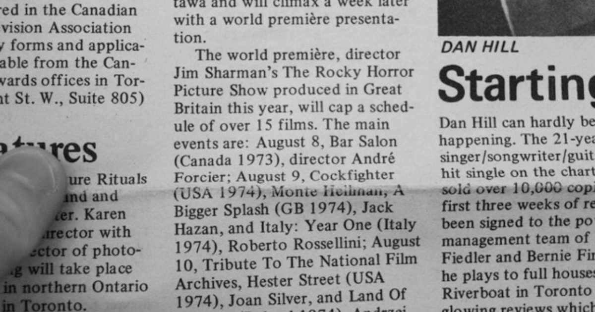 Canadian_Film's tweet photo. Photo proof 📰. On August 15, 1975, the CFI introduced audiences to an indie movie that would later become one of the world’s most legendary cult films: The #RockyHorrorPictureShow.

Celebrate 50 years of #RockyHorror on August 15 at the @bytowne
🎟️ https://t.co/SAEVB6KVG4 https://t.co/qtmxnviKid