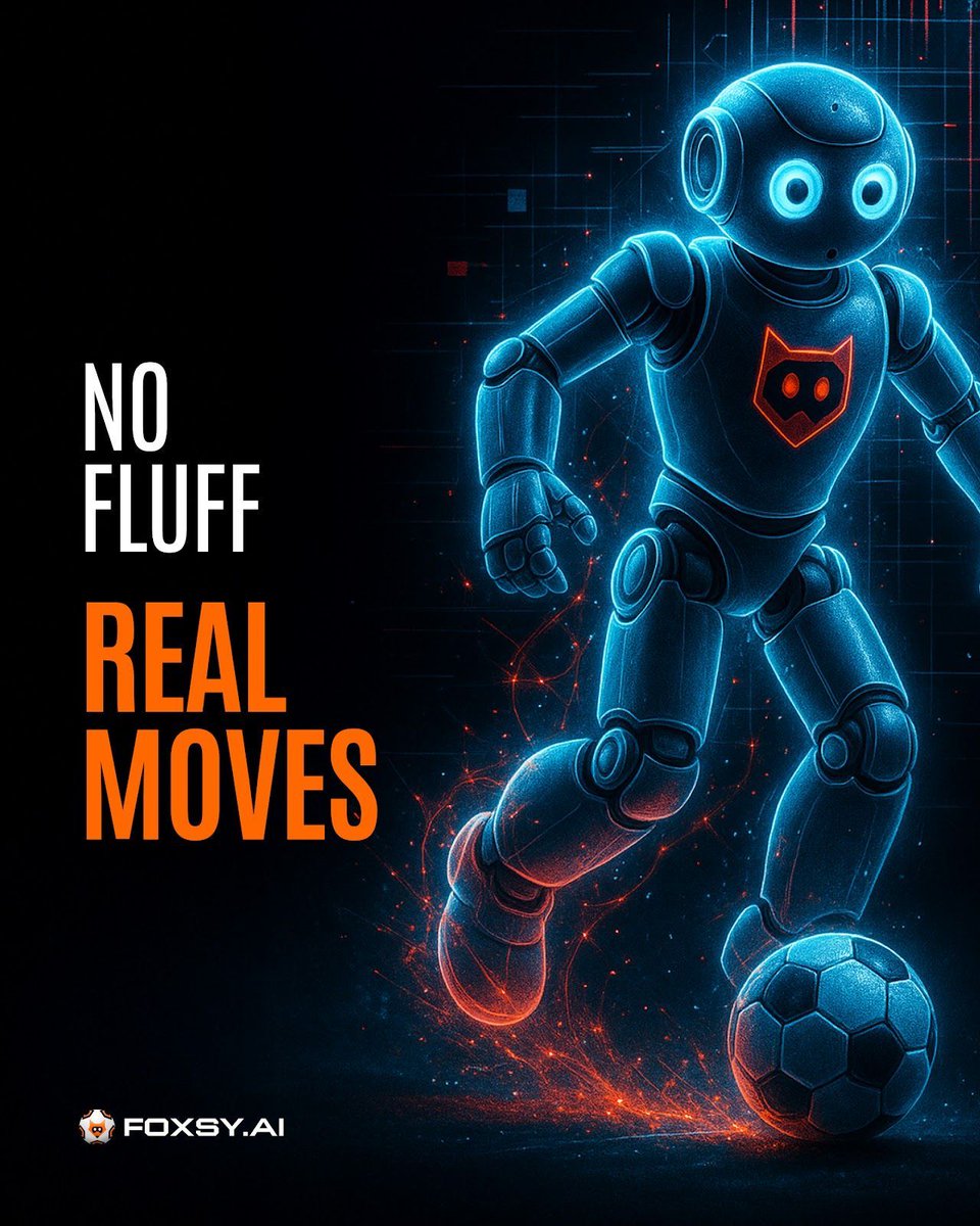 Foxsy (@foxsy_ai) on Twitter photo Fact: 90% of AI talk is fluff 💨
We operate in the other 10% — building bots to move, play, and learn together — on-chain, in real-time ⏱️
You don't need hype when you've got a highlight reel 🎥
<a href="/PulsarMvX/">Pulsar MVX</a> send 500 FOXSY to 100 reactions
#RealAI #OnChainAI #FoxsyAI Fact: 90% of AI talk is fluff 💨
We operate in the other 10% — building bots to move, play, and learn together — on-chain, in real-time ⏱️
You don't need hype when you've got a highlight reel 🎥
<a href="/PulsarMvX/">Pulsar MVX</a> send 500 FOXSY to 100 reactions
#RealAI #OnChainAI #FoxsyAI