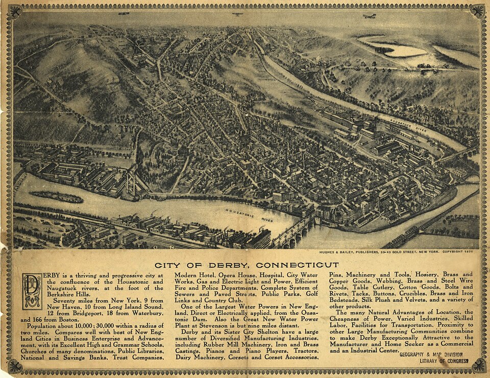 Request: Do any friends have an actual 1920 map of Derby similar to this image? We'd greatly appreciate to have one donated or to borrow to use as part of the historical display in our new Reading Room. Please contact Christine Boulay at (203) 736-1482 or cboulay@biblio.org. TIA.