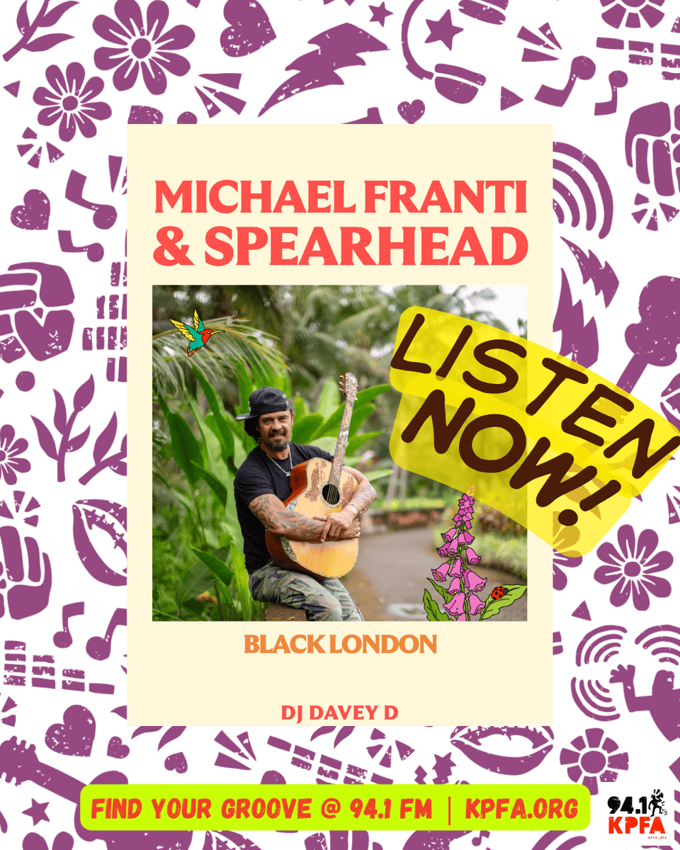 kpfaradio's tweet photo. Missed it live?
Stream Michael Franti &amp; Spearhead at Stern Grove — only on KPFA!
Available for 2 weeks, don’t sleep on it 👀
▶️ https://t.co/l6F9jxwRrb
#MichaelFranti #KPFA #LiveFromSternGrove #ProtectKPFA #PeoplePoweredRadio https://t.co/eVtWUcrXDl