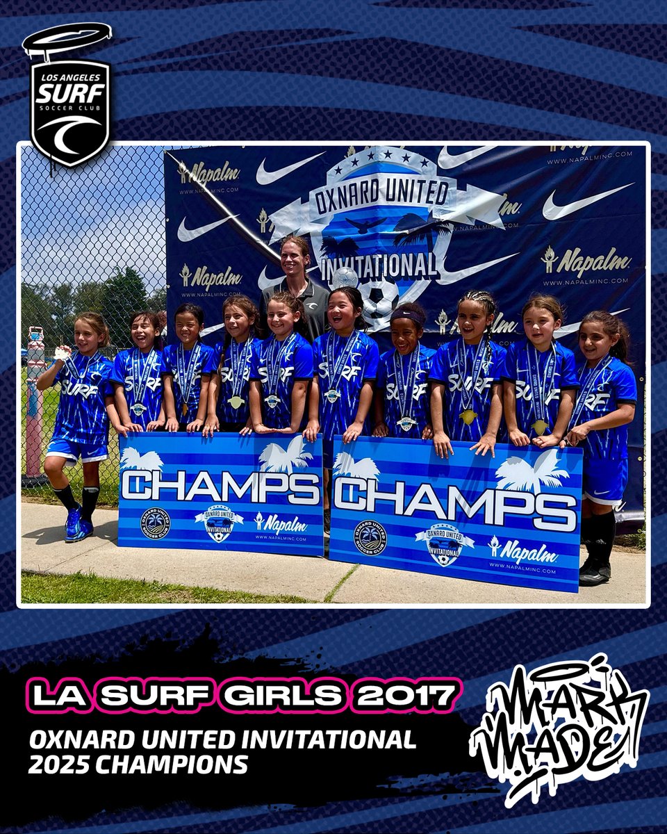 You're never too young to be the #BestOfTheBest ✨ Congratulations to our LA Surf Girls 2017 on their Championship at the Oxnard United Invitational 2025! We can't wait to see how you bring that #ChampionsDoMore energy in the future 💯 #MarkMade