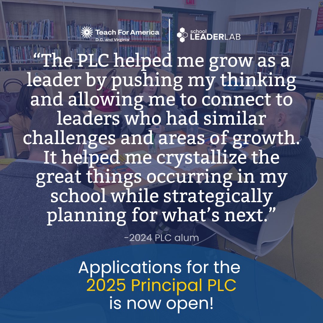 Education Forward DC (@edforwarddc) on Twitter photo The principalship is lonely, but it doesn’t need to be! <a href="/SchoolLeaderLab/">SchoolLeaderLab</a>'s professional learning community of public charter and district principals meets for monthly sessions to observe best practices, grow together, and reflect on next steps for their leadership.
Learn more The principalship is lonely, but it doesn’t need to be! <a href="/SchoolLeaderLab/">SchoolLeaderLab</a>'s professional learning community of public charter and district principals meets for monthly sessions to observe best practices, grow together, and reflect on next steps for their leadership.
Learn more