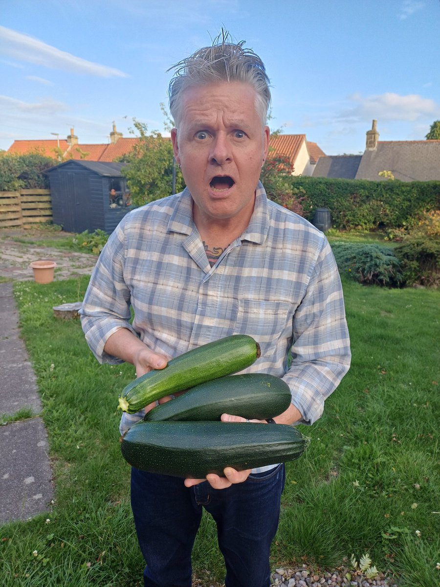 VicGalloway's tweet photo. Phwooooarrrr! Help ma boab... π² Will you look at the size of these garden grown courgettes??!! π₯π₯π₯
#fife4life #Fife #gairden #garden #gardening #rocknrollgardening #fifeforlife #phwoar #helpmaboab #courgettes #Content https://t.co/QYK7Ts9DxK