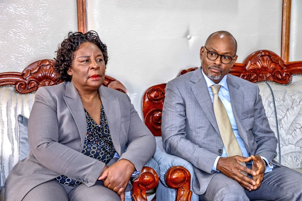 <a href="/hannawcheptumo/">CS Hanna Wendot Cheptumo</a> today received a courtesy call from Justice Nancy Barasa, Chair of the Presidential Technical Working Group on Gender-Based Violence (GBV) including Femicide, and Vice Chair Dr. Sam Thenya, joined by Principal Secretary for Gender Affairs and Affirmative Action,