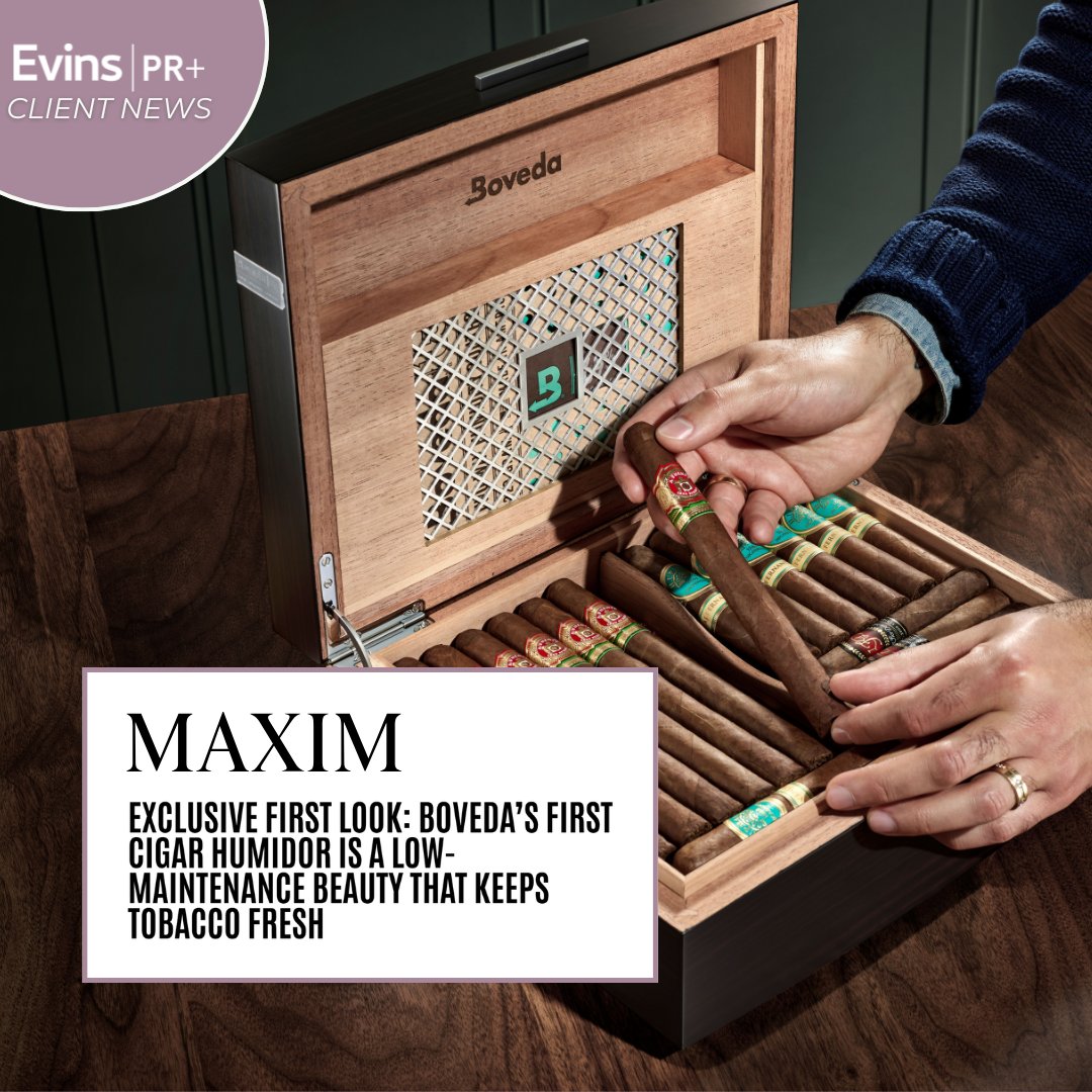 Evins PR (@evinspr) on Twitter photo 📦 The wait is over. Introducing the Boveda Humidor from #client <a href="/BovedaInc/">Boveda Inc.</a>. The ultimate cigar storage system from the pioneers of 2-way humidity control. #LoveYourCigars ✨
Always a pleasure @maximmag and <a href="/gclaywhittaker/">G. Clay Whittaker</a>.
Check out the full feature: bit.ly/3UhSbaB 📦 The wait is over. Introducing the Boveda Humidor from #client <a href="/BovedaInc/">Boveda Inc.</a>. The ultimate cigar storage system from the pioneers of 2-way humidity control. #LoveYourCigars ✨
Always a pleasure @maximmag and <a href="/gclaywhittaker/">G. Clay Whittaker</a>.
Check out the full feature: bit.ly/3UhSbaB