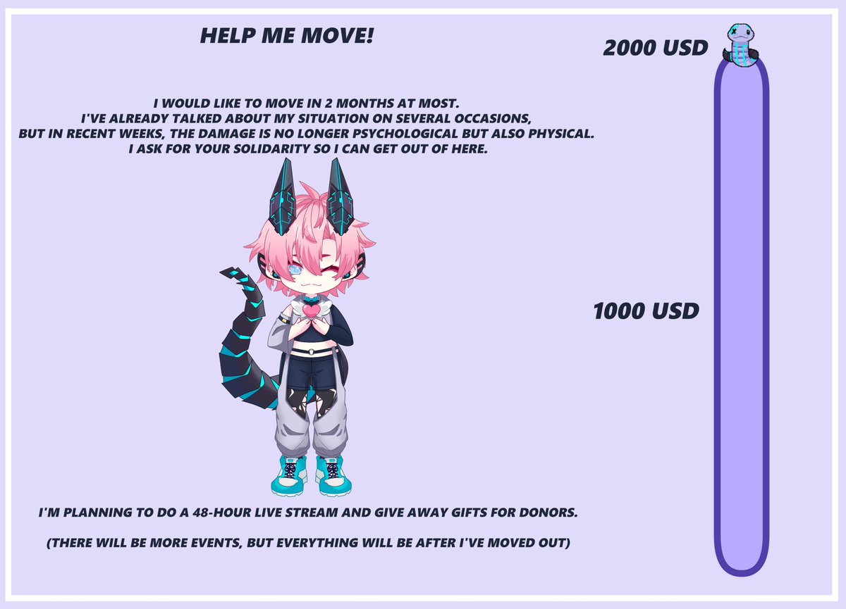 ESP: Me ayudarían mucho si son donantes o si le dan RT y me gusta para mayor difusión, gracias. 🖤🩷🩵

ENG: You would help me a lot if you are a donor or if you give RT and Like for greater diffusion, thank you. 🖤🩷🩵