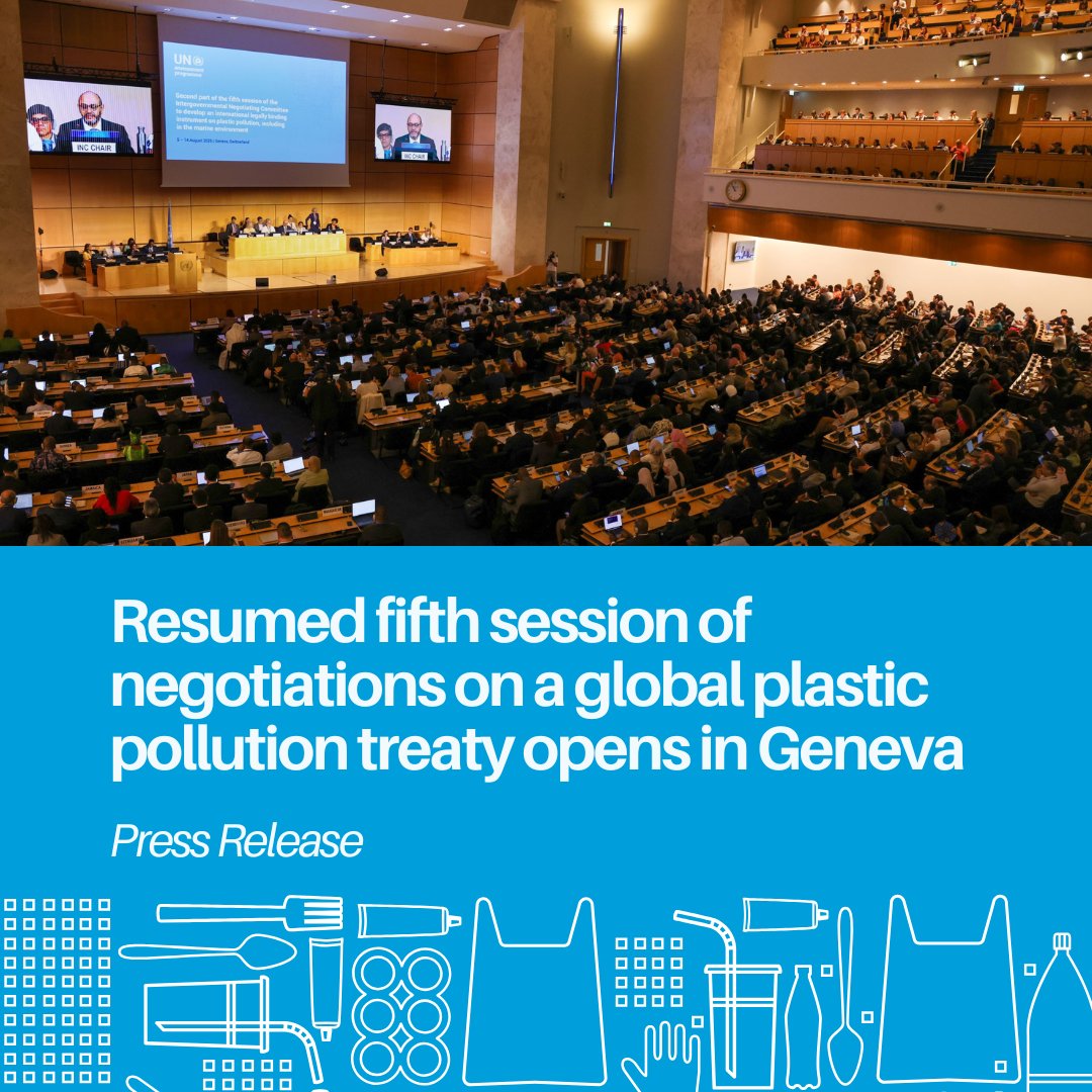 UN Environment Programme (@unep) on Twitter photo The second part of #INC5 opened today in Geneva.
3,700+ participants from 184 countries are gathered to develop an international legally binding treaty on plastic pollution.
The session aims to approve the text of the agreement for adoption at a future Diplomatic Conference: The second part of #INC5 opened today in Geneva.
3,700+ participants from 184 countries are gathered to develop an international legally binding treaty on plastic pollution.
The session aims to approve the text of the agreement for adoption at a future Diplomatic Conference: