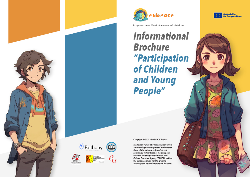 embrace_cerv's tweet photo. 🗣️ Kids have a right to be heard ~ at home, in school, and in society.
Our new brochure explains why child participation matters and how it supports rights, inclusion & well-being.
Learn more: https://t.co/utKMn5bfcX
#EMBRACEProject #ChildMentalHealth #EACEA #CERV #EUcofunded https://t.co/KmkaVlXzru
