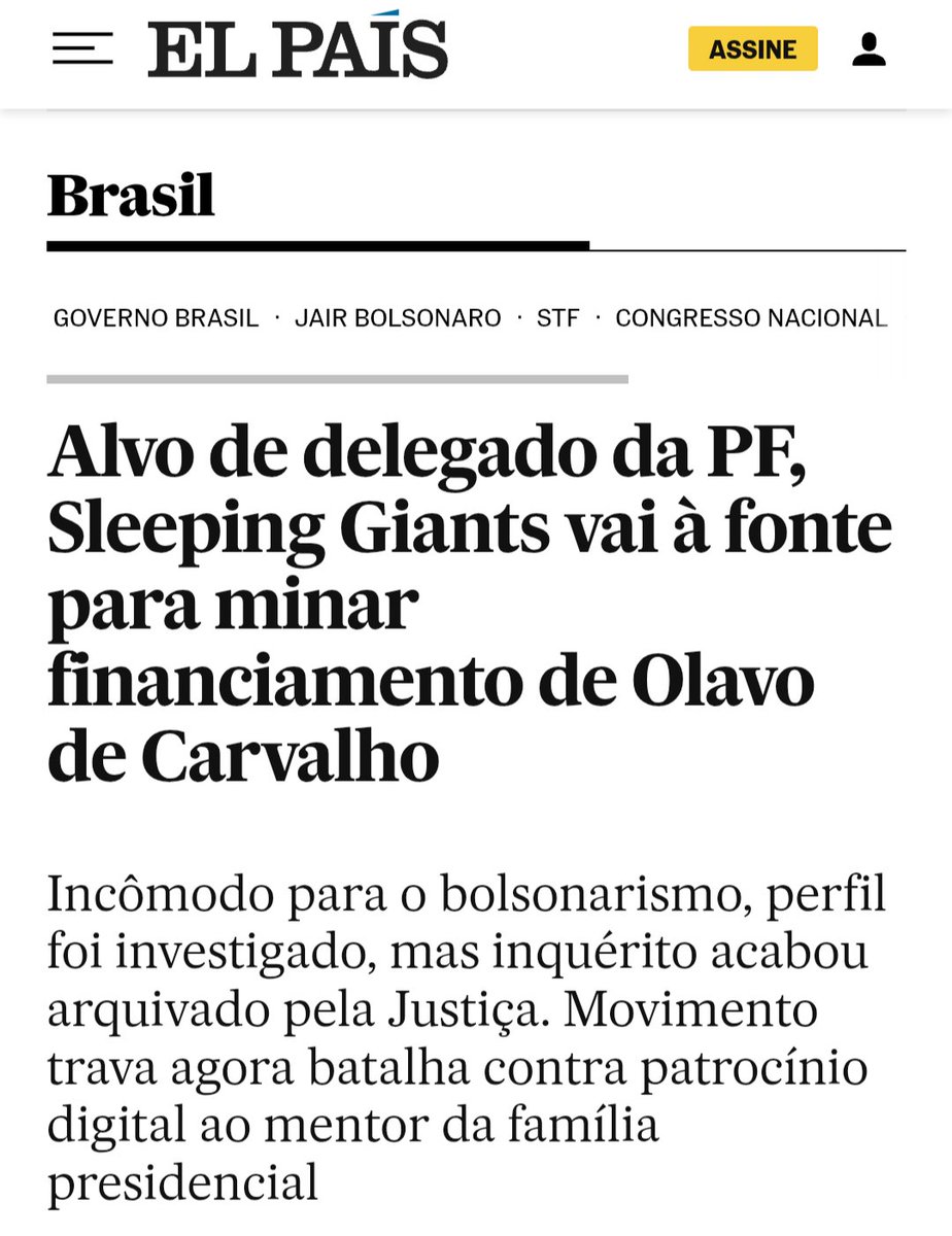Jaspion da Depressäo 🚛 🇾🇪 (@jaspionopressor) on Twitter photo Marquem nos comentários todos os Olavistas que vocês conhecerem...
Trump precisa saber que o Instituto Sou da Paz, ligado à Rede Globo que dava a retaguarda jurídica pra esses xaropes. <a href="/BolsonaroSP/">Eduardo Bolsonaro🇧🇷</a> <a href="/kimpaim/">Kim D. Paim</a> Marquem nos comentários todos os Olavistas que vocês conhecerem...
Trump precisa saber que o Instituto Sou da Paz, ligado à Rede Globo que dava a retaguarda jurídica pra esses xaropes. <a href="/BolsonaroSP/">Eduardo Bolsonaro🇧🇷</a> <a href="/kimpaim/">Kim D. Paim</a>
