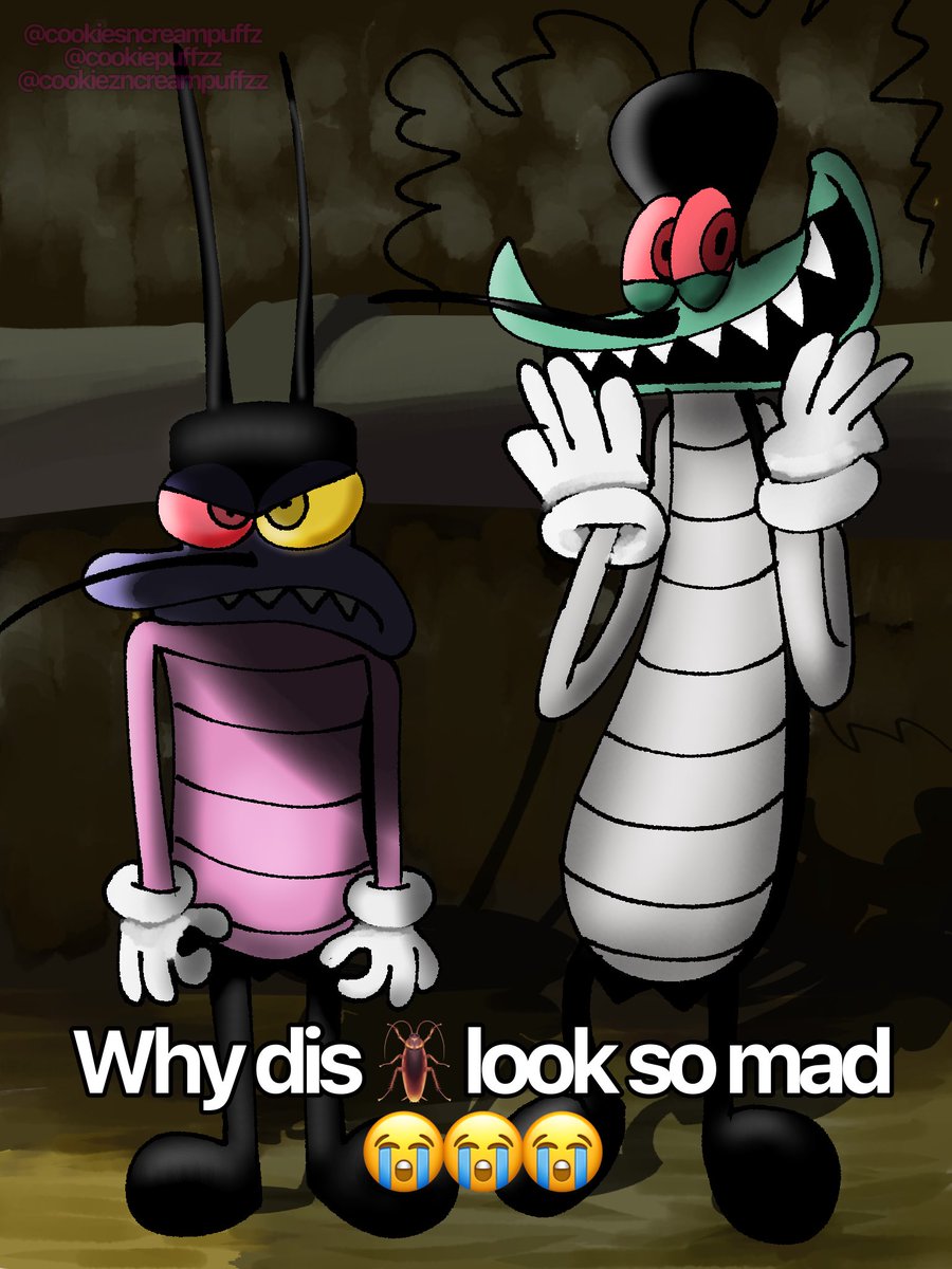 cookiepuffzz's tweet photo. lol i thought this would be silly #oggyandthecockroaches #oggy #oatc #xilam #art https://t.co/mOEg9Yf3p2